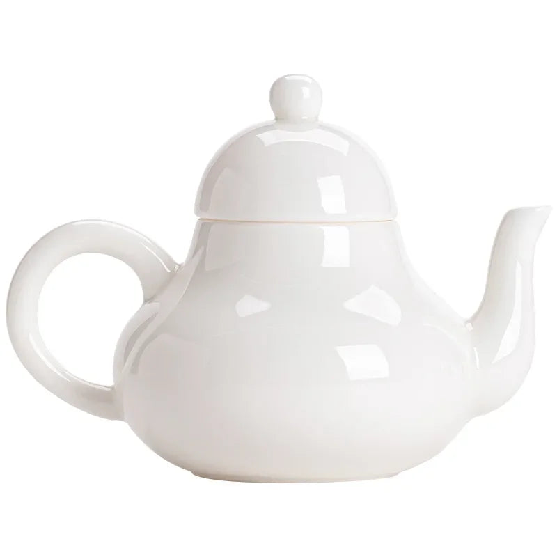 White Porcelain Teapot-ToShay.org