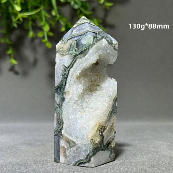 Green Aquatic Agate Tower-ToShay.org