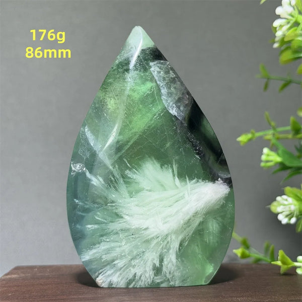 Green Feather Fluorite Torch-ToShay.org