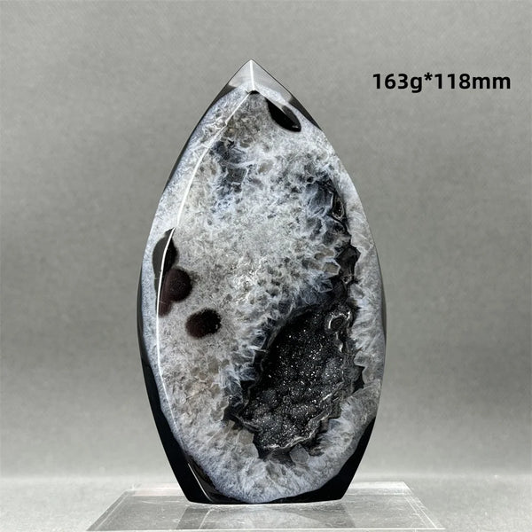 Black Agate Geode Torch-ToShay.org