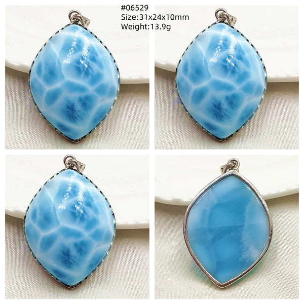 Blue Larimar Pendant-ToShay.org