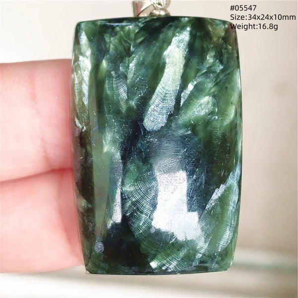 Green Seraphinite Pendant-ToShay.org