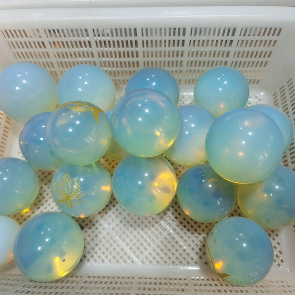 White Opalite Ball-ToShay.org