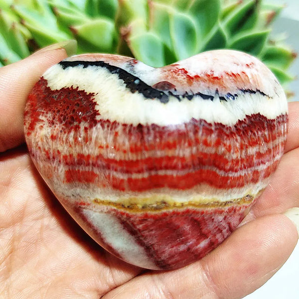 Red Striped Agate Heart-ToShay.org