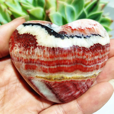 Red Striped Agate Heart-ToShay.org
