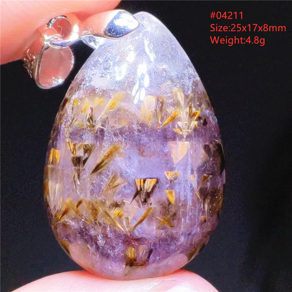 Gold Rutilated Pendant-ToShay.org