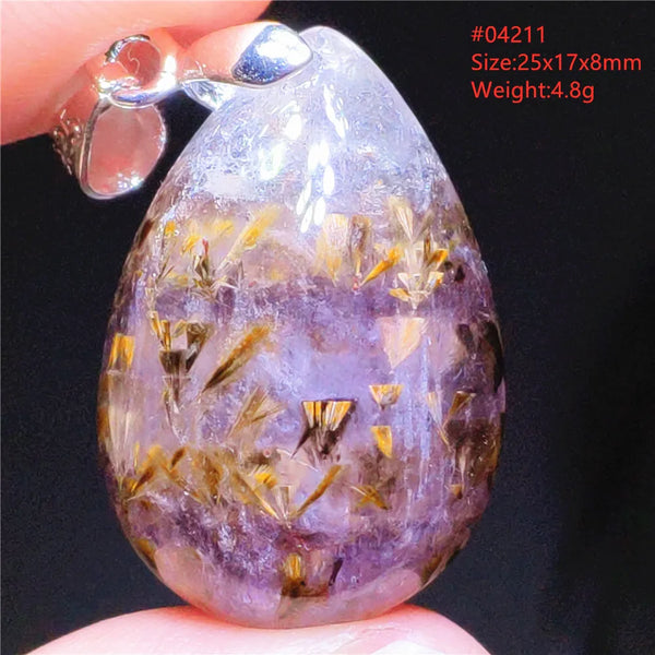 Gold Rutilated Pendant-ToShay.org