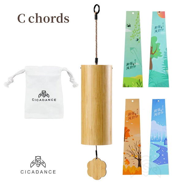 Bamboo Chord Wind Chimes-ToShay.org