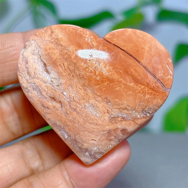 Orange Sakura Jasper Heart-ToShay.org