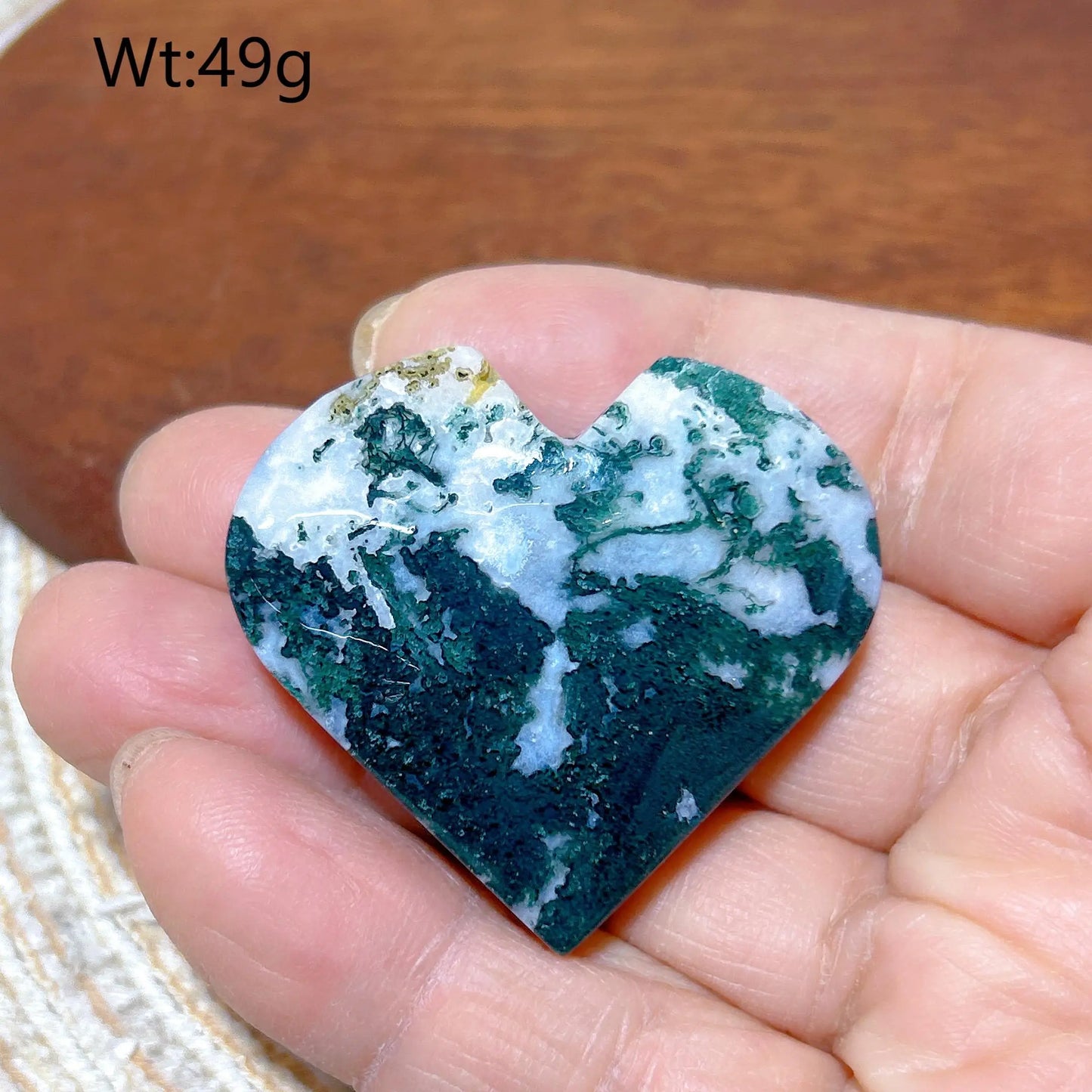 Green Moss Agate Heart-ToShay.org