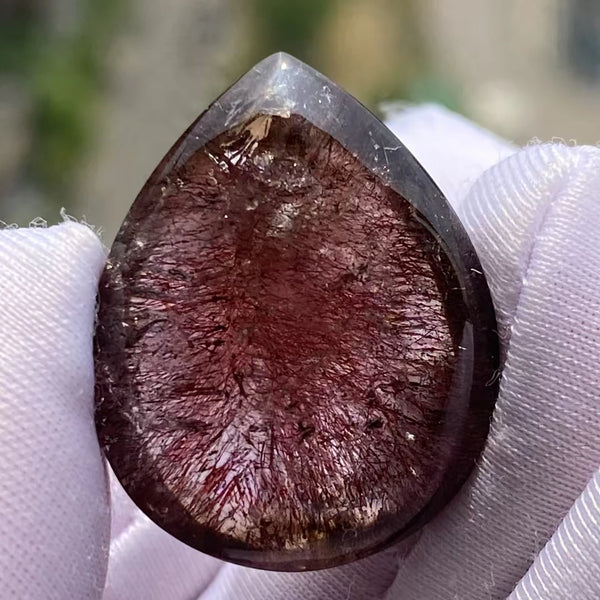 Red Rutilated Quartz Pendant-ToShay.org