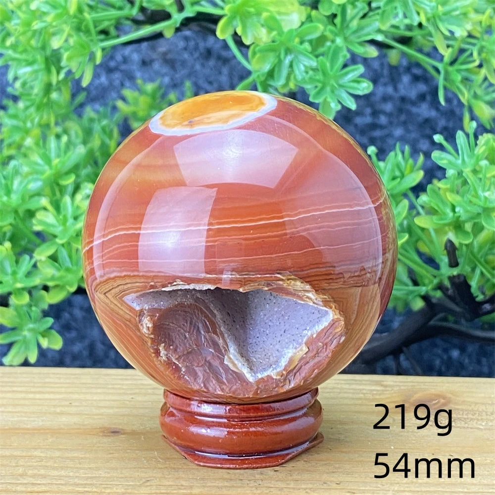 Red Striped Agate Ball-ToShay.org