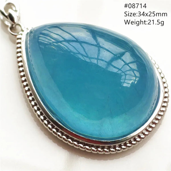 Blue Aquamarine Quartz Pendant-ToShay.org