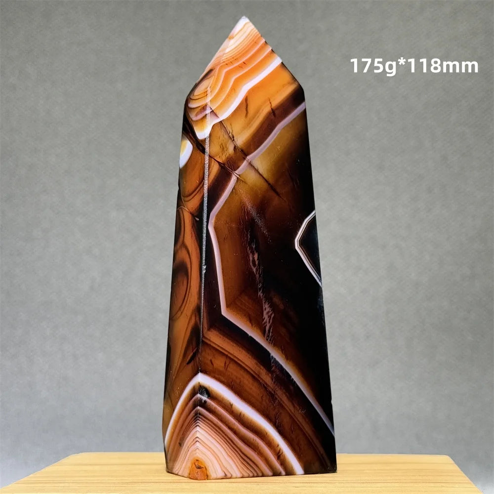 Orange Striped Agate Obelisk-ToShay.org