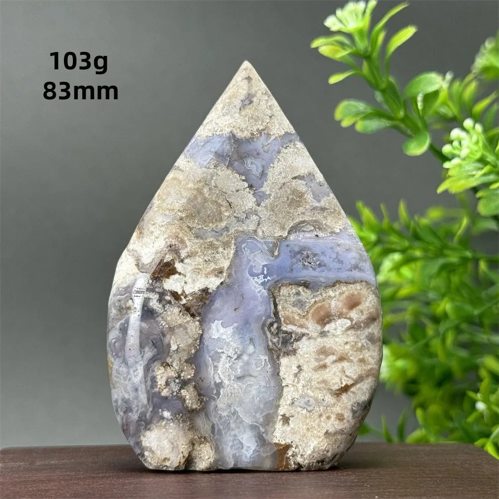 Blue Cherry Blossom Agate Torch-ToShay.org