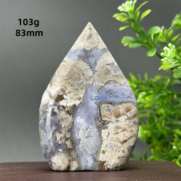 Blue Cherry Blossom Agate Torch-ToShay.org