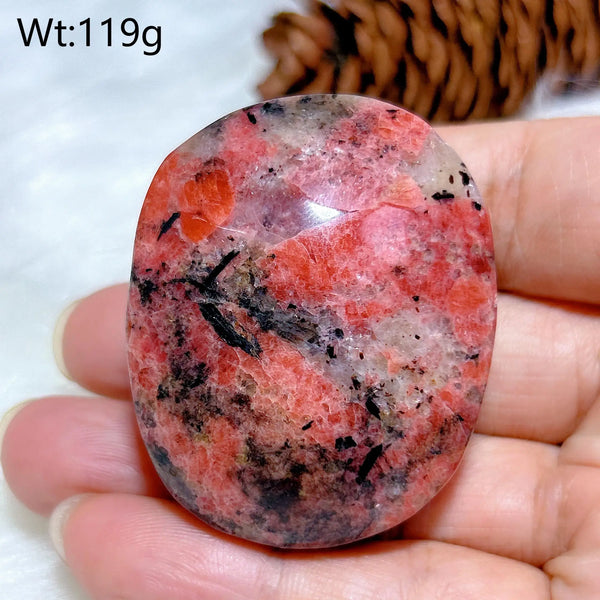 Pink Rhodonite Palm Stone-ToShay.org