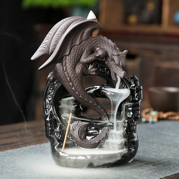 Dragon Waterfall Incense Burner-ToShay.org