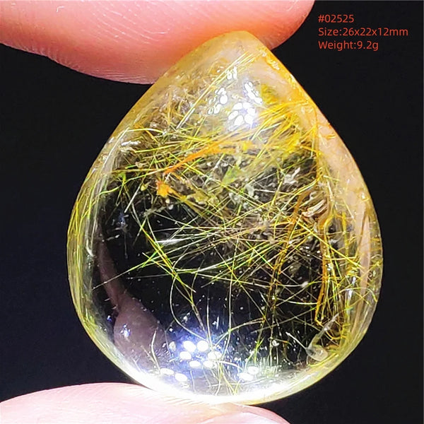 Gold Rutilated Quartz Pendant-ToShay.org