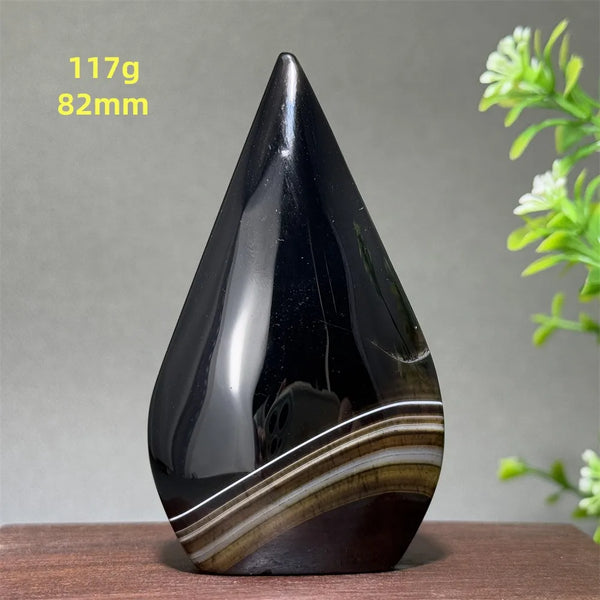Black Striped Agate Torch-ToShay.org