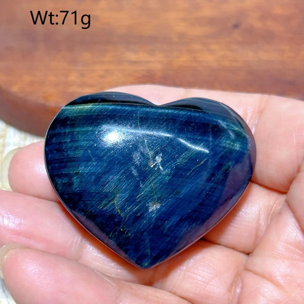 Blue Flash Tiger Eye Heart-ToShay.org