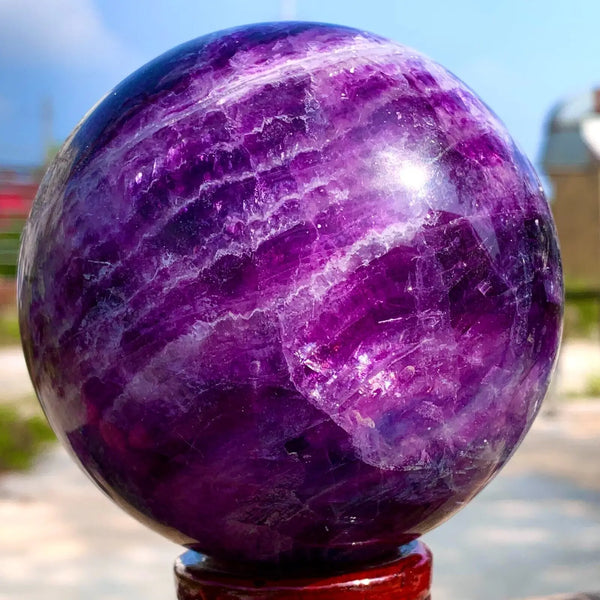 Purple Fluorite Quartz Ball-ToShay.org