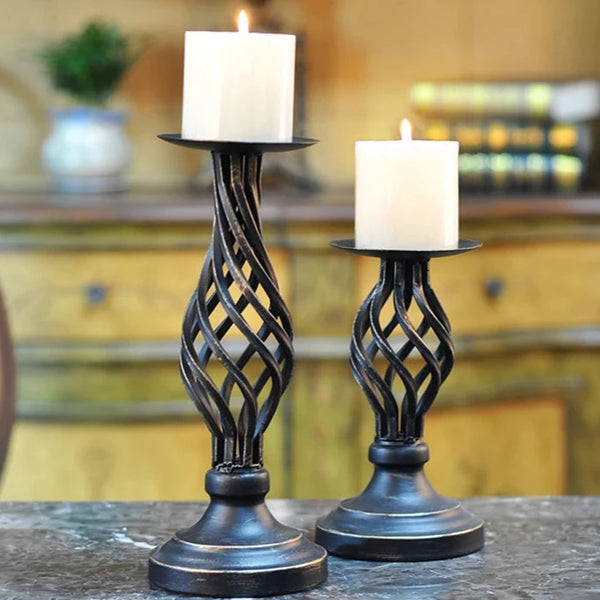 Black Iron Candle Stand-ToShay.org