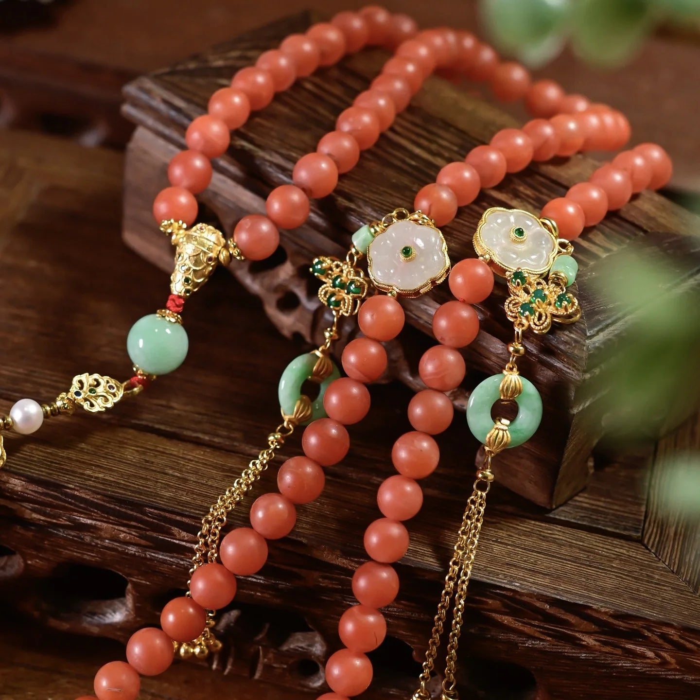 Red Agate Bead Mala-ToShay.org
