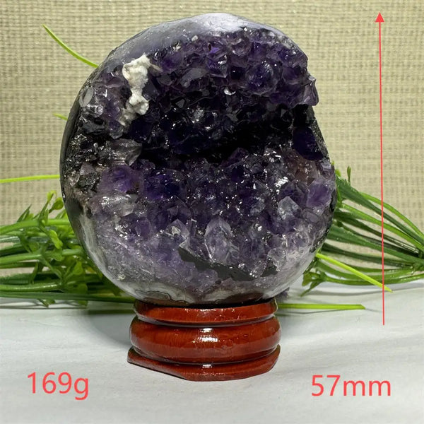 Purple Amethyst Cluster Ball-ToShay.org