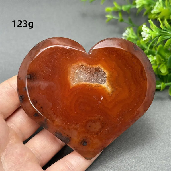 Red Agate Geode Heart-ToShay.org