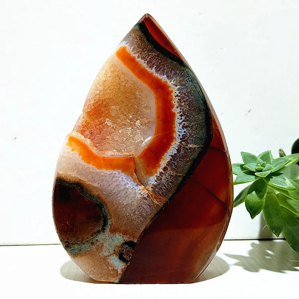 Red Agate Druzy Torch-ToShay.org