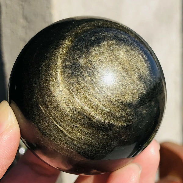 Gold Obsidian Ball-ToShay.org