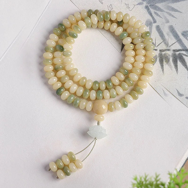 White Bodhi Abacus Beads-ToShay.org