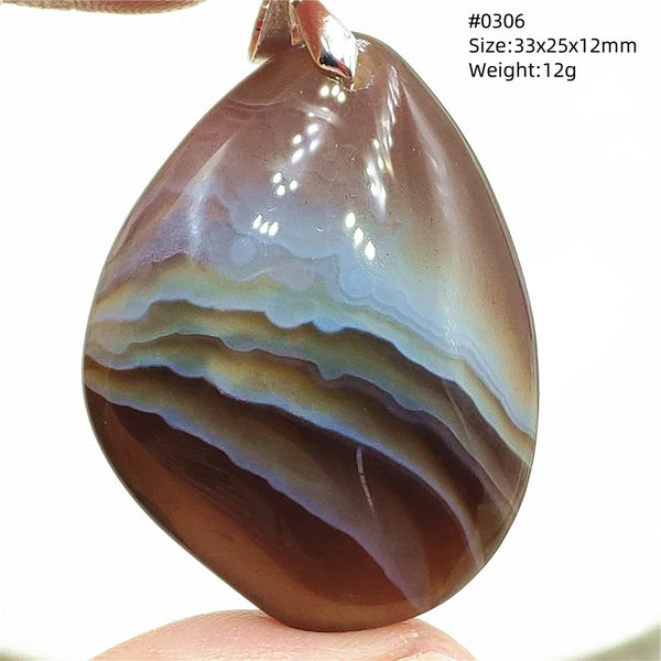 Grey Brown Agate Pendant-ToShay.org
