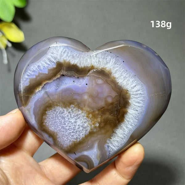 Purple Agate Geode Heart-ToShay.org