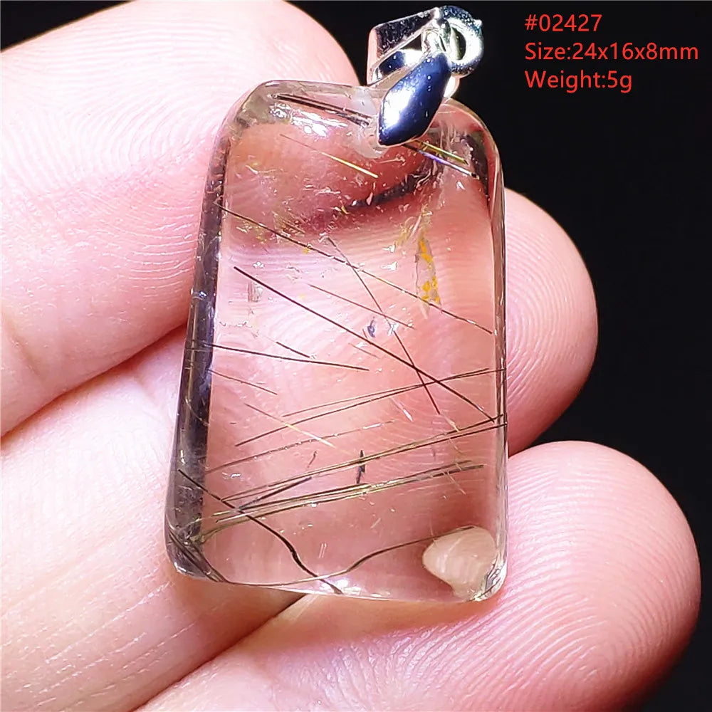 Gold Rutilated Quartz Pendant-ToShay.org