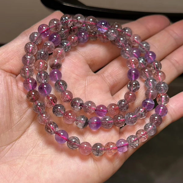Purple Super Seven Wrap Bracelet-ToShay.org