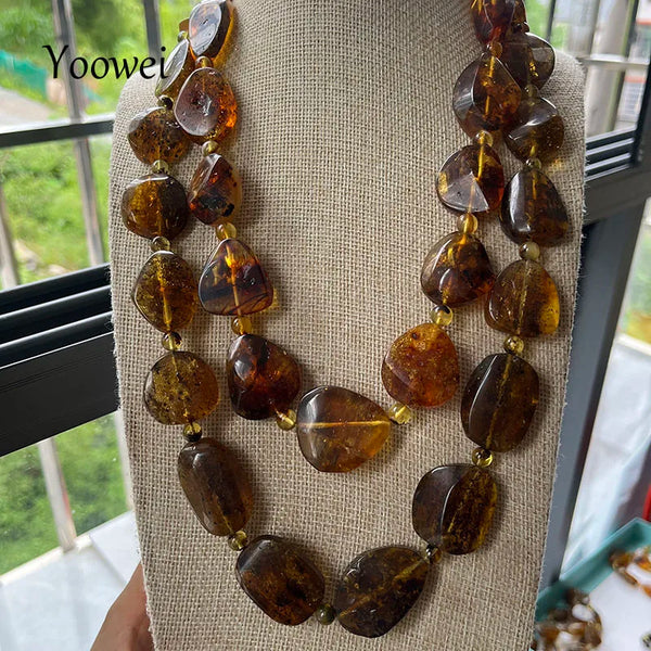 Yellow Amber Necklace-ToShay.org