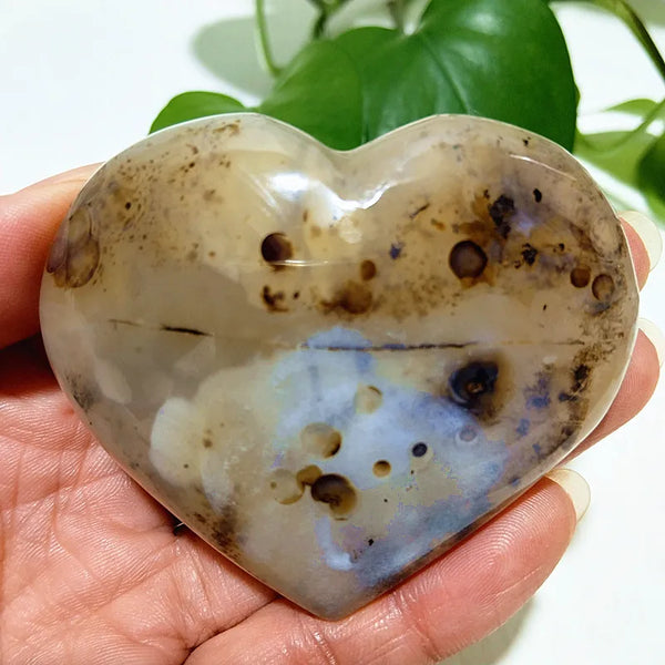 Yellow Moss Agate Heart-ToShay.org