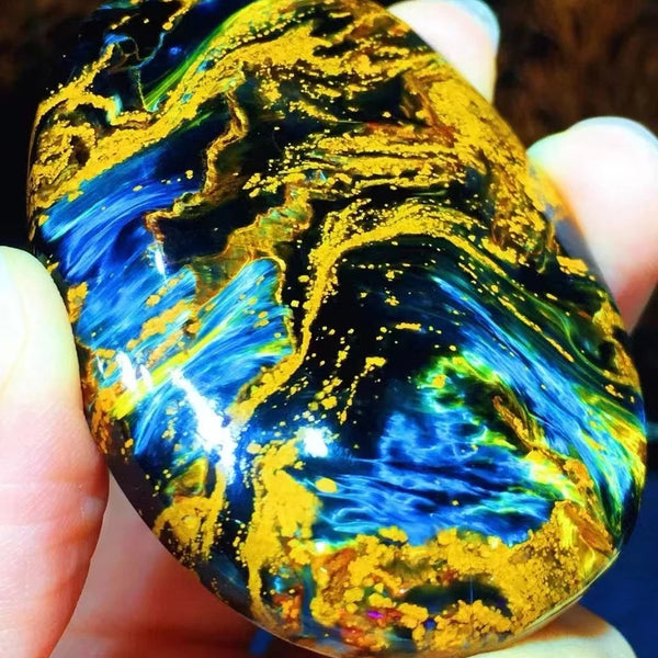 Blue Yellow Pietersite Pendant-ToShay.org