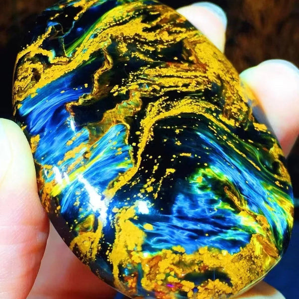 Blue Yellow Pietersite Chatoyant-ToShay.org