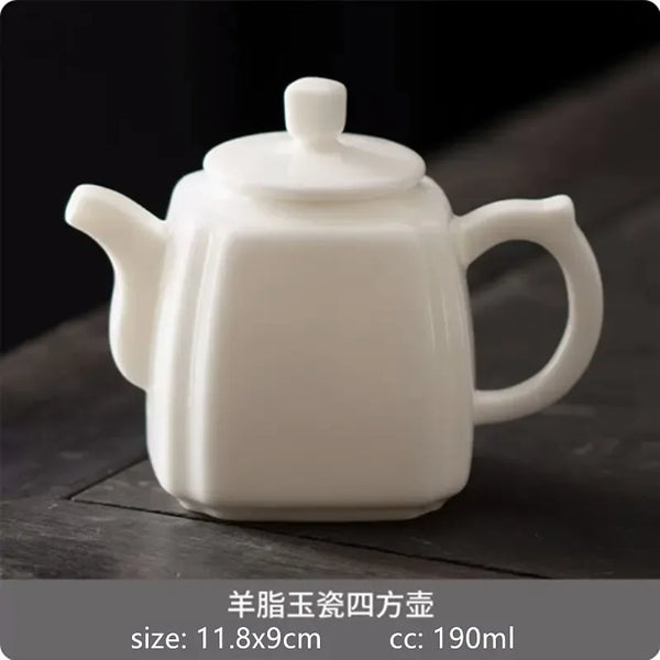 White Porcelain Teapots-ToShay.org