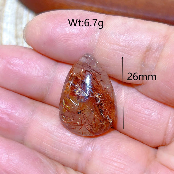 Gold Rutilated Crystal Pendant-ToShay.org