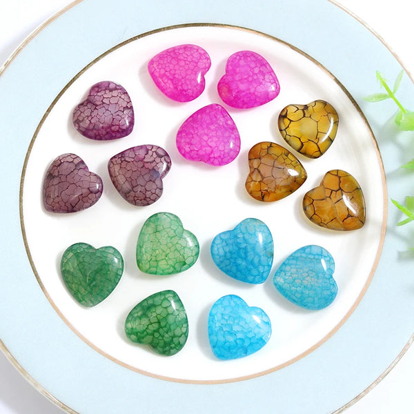 Mixed Dragon Vein Agate Hearts-ToShay.org