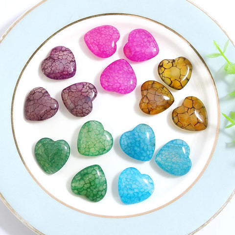 Mixed Dragon Vein Agate Hearts-ToShay.org