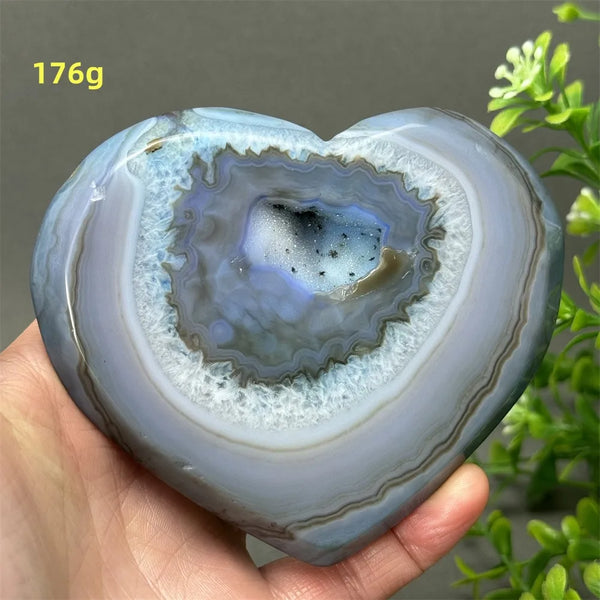 Blue Agate Geode Heart-ToShay.org