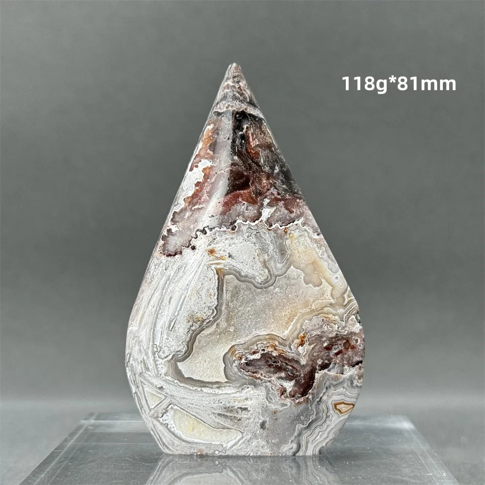 White Lace Agate Torch-ToShay.org