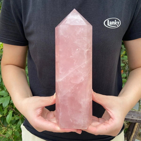 Pink Rose Quartz Obelisk-ToShay.org
