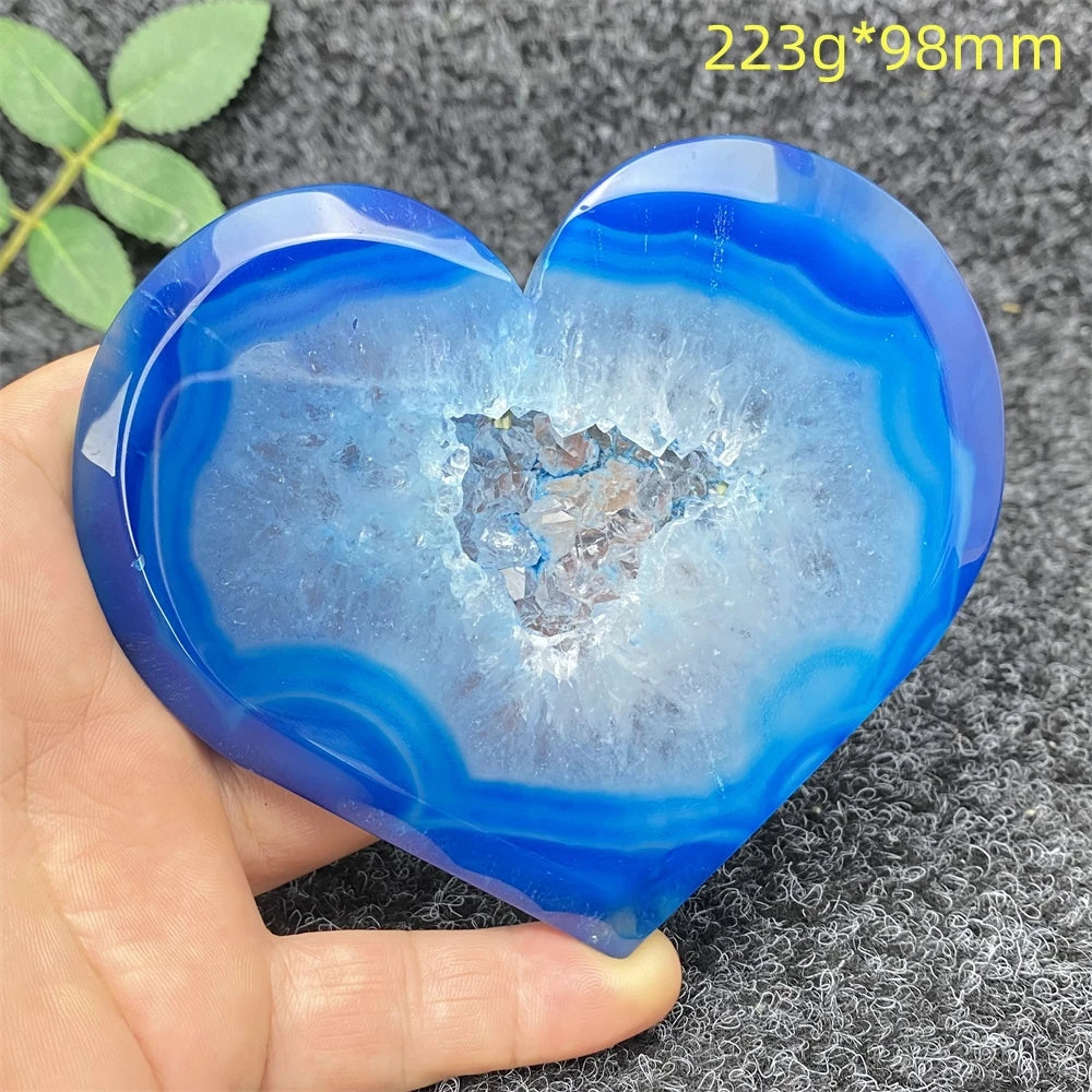 Blue Agate Geode Heart-ToShay.org