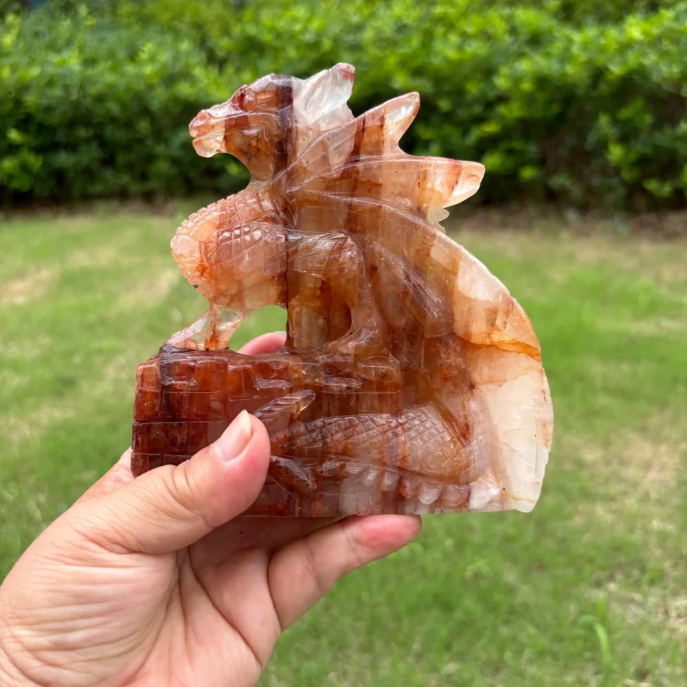 Red Fire Quartz Dragon-ToShay.org